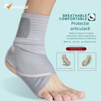 Relix Opritor gleznă din nylon-latex-silk, fixare a gleznei, potrivit pentru alergare, fotbal și baschet