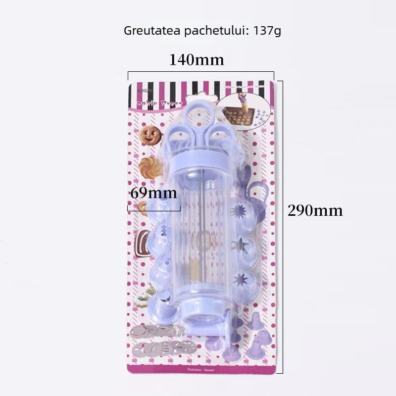 Pistol de decor pentru fursecuri și prăjituri — ABS, Baked Xi, portabil, DIY, sigur și fără miros