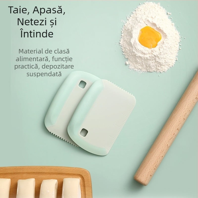 Cuțit multifuncțional pentru aluat și spatulă de bucătărie cu riglă de măsurare, din PP, design modern minimalist