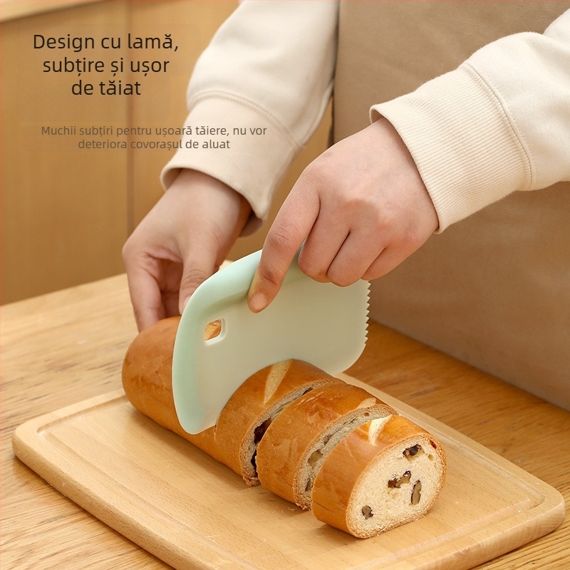 Cuțit multifuncțional pentru aluat și spatulă de bucătărie cu riglă de măsurare, din PP, design modern minimalist