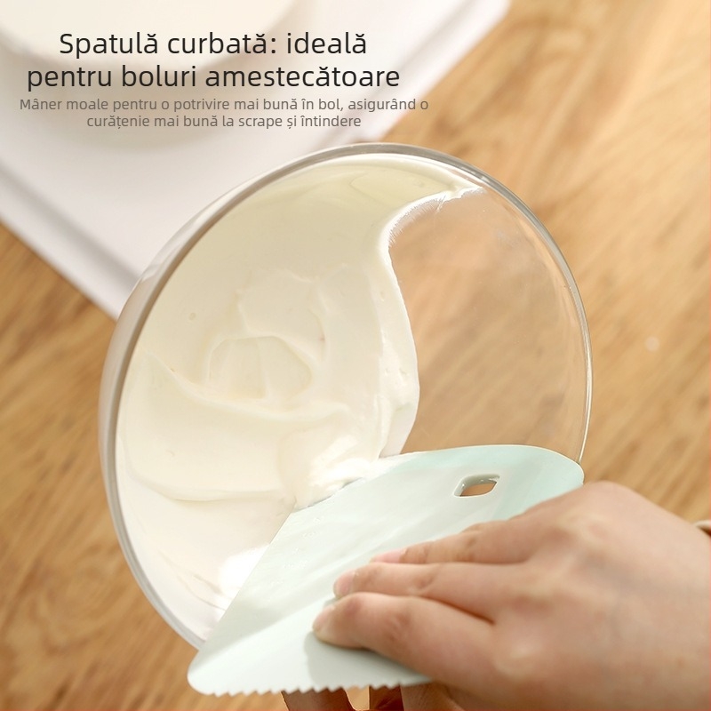 Cuțit multifuncțional pentru aluat și spatulă de bucătărie cu riglă de măsurare, din PP, design modern minimalist