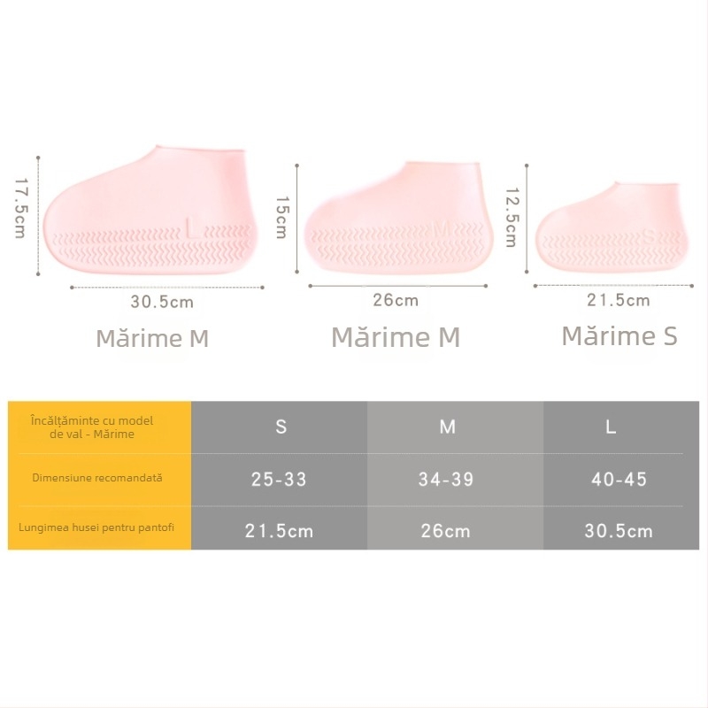 Le Chun husă din silicon pentru pantofi de ploaie — impermeabilă și antiderapantă, personalizabilă