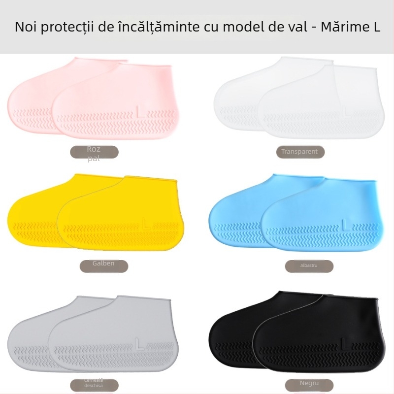 Le Chun husă din silicon pentru pantofi de ploaie — impermeabilă și antiderapantă, personalizabilă