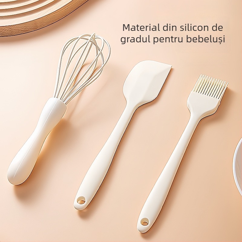 Beijia spatulă din silicon: clasă alimentară, rezistentă la temperaturi înalte, pensulă pentru ulei, tel pentru ouă, unealtă de copt
