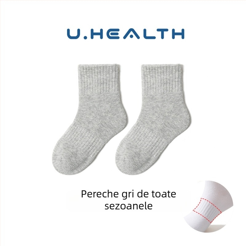 Șosete pentru copii din bumbac pieptănat, subțiri, lungime medie până la gambe, jacquard tricotaj, potrivite pentru primăvară, vară și toamnă