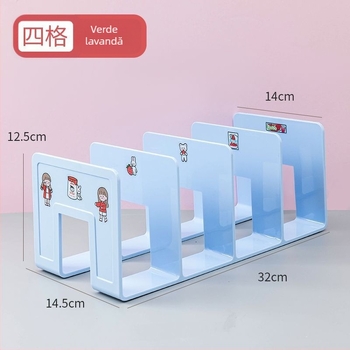 Suport pentru cărți din plastic cu divizor de birou, design cu mai multe compartimente – Model 388, greutate netă 290 g, ambalaj 1 buc