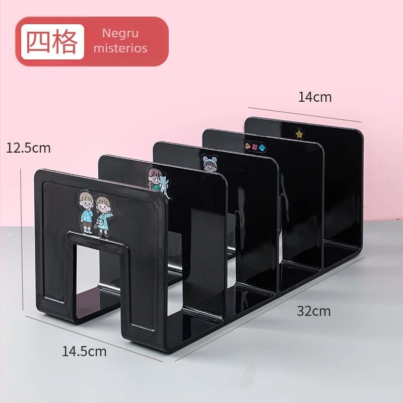 Suport pentru cărți din plastic cu divizor de birou, design cu mai multe compartimente – Model 388, greutate netă 290 g, ambalaj 1 buc