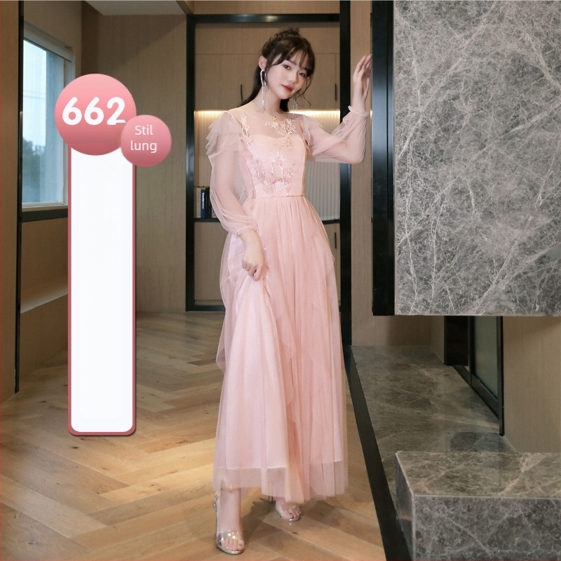 UNMUN Rochie de domnișoară de onoare din Chenille Spandex, cu un umăr, croială A-line