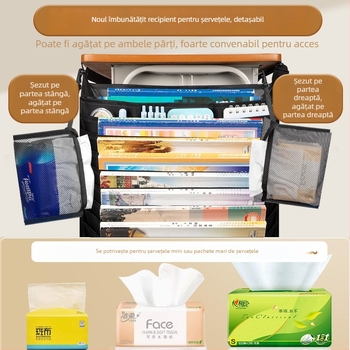 Geantă suspendată pentru cărți, lângă birou, capacitate mare, Brand Bushang, Model Kz00213bm, Material țesătură, Greutate netă 1