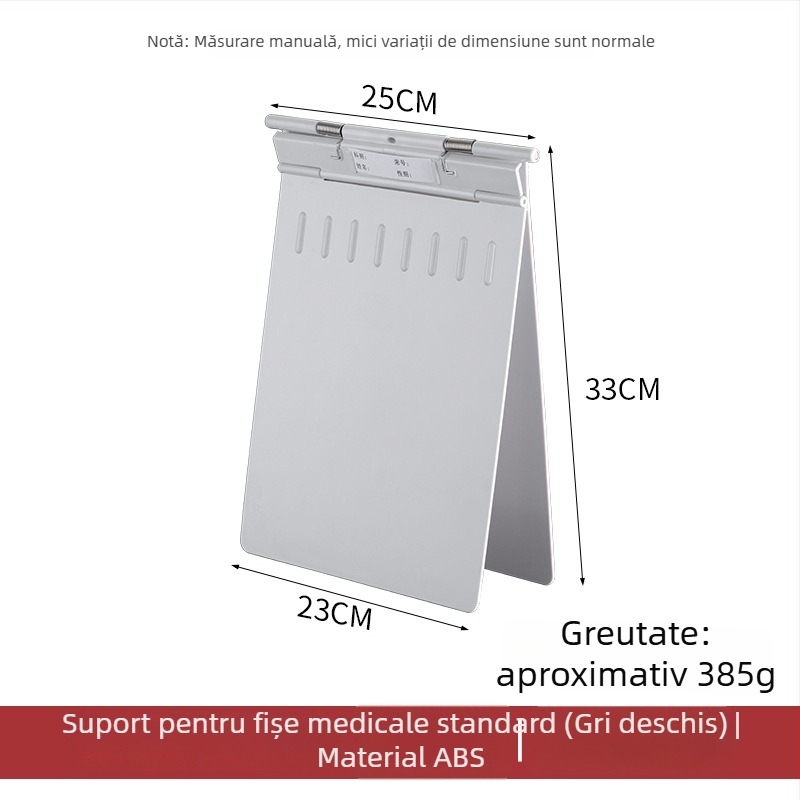 Fișier dosare medicale cu clemă puternică și clemă de placă — ABS material, imprimare logo disponibilă, personalizare, dimensiune clemă: variabilă
