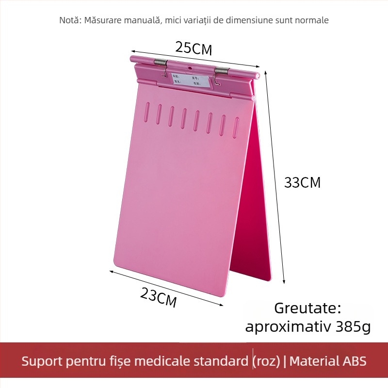 Fișier dosare medicale cu clemă puternică și clemă de placă — ABS material, imprimare logo disponibilă, personalizare, dimensiune clemă: variabilă