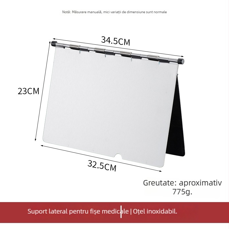 Fișier dosare medicale cu clemă puternică și clemă de placă — ABS material, imprimare logo disponibilă, personalizare, dimensiune clemă: variabilă