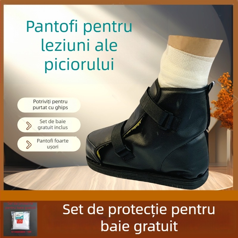 Pantofi ortopedici de protecție pentru fracturi, foarte reglabili, EVA, model 015, partea superioară mediu-înaltă