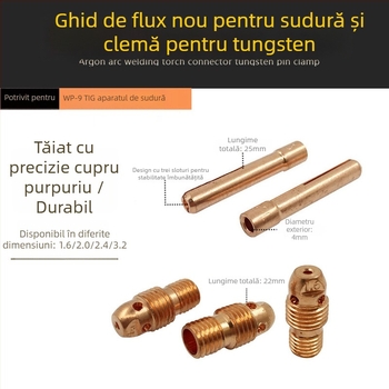 WP-9F Pistol de sudură cu arc argon cu duză ceramică 13N08, ghid de flux din cupru, protecție pentru duză