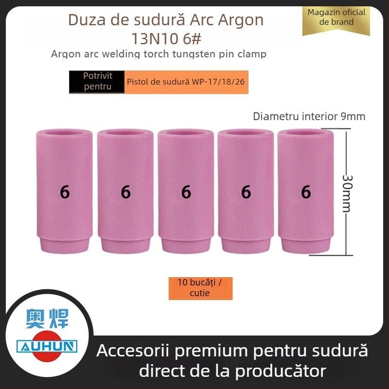 WP-9F Pistol de sudură cu arc argon cu duză ceramică 13N08, ghid de flux din cupru, protecție pentru duză