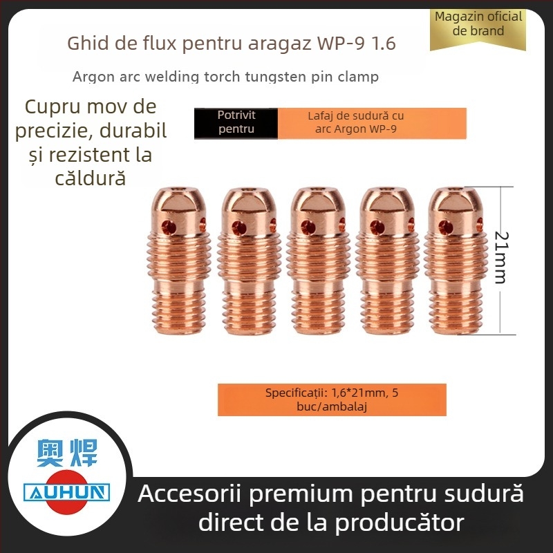 WP-9F Pistol de sudură cu arc argon cu duză ceramică 13N08, ghid de flux din cupru, protecție pentru duză