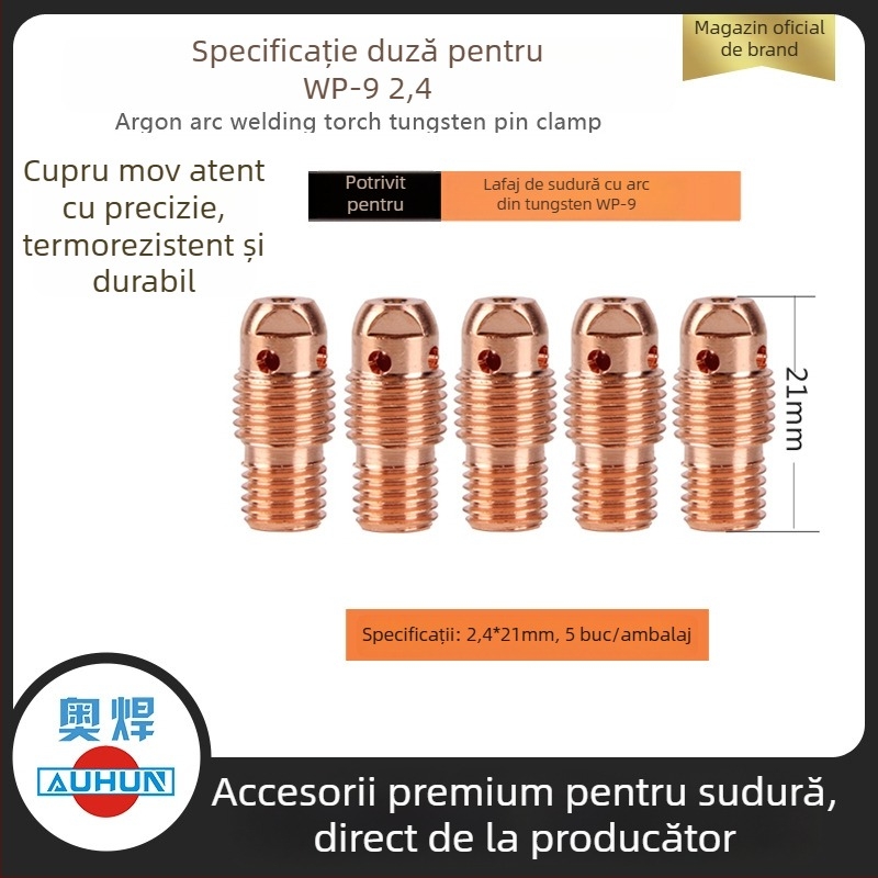 WP-9F Pistol de sudură cu arc argon cu duză ceramică 13N08, ghid de flux din cupru, protecție pentru duză