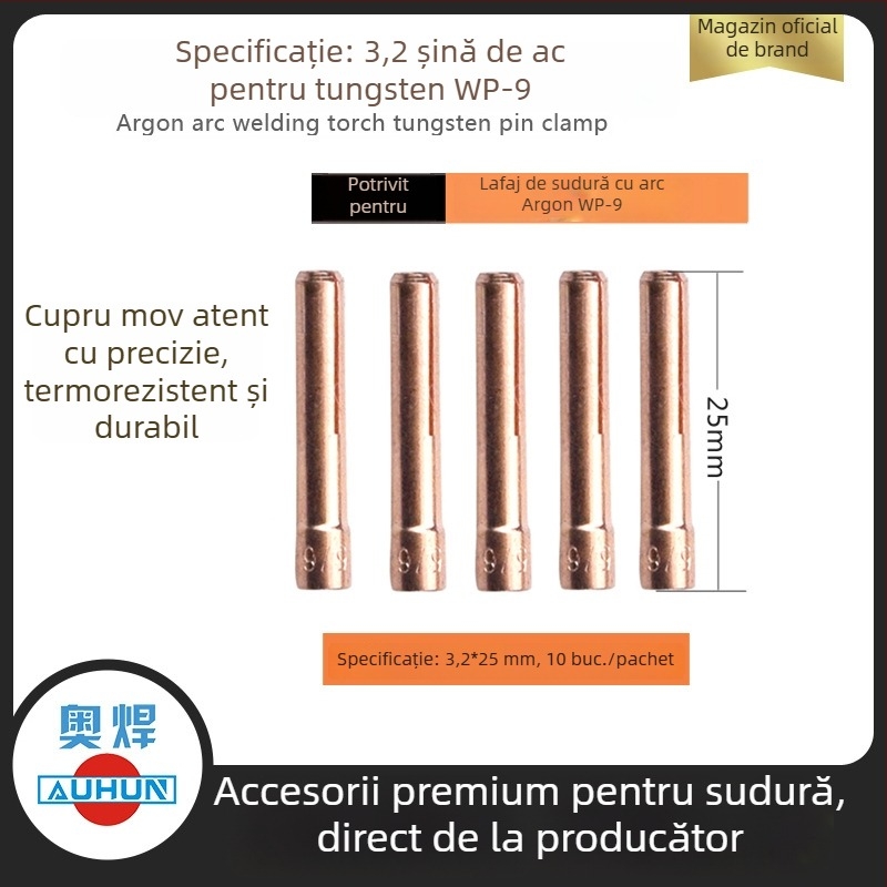 WP-9F Pistol de sudură cu arc argon cu duză ceramică 13N08, ghid de flux din cupru, protecție pentru duză