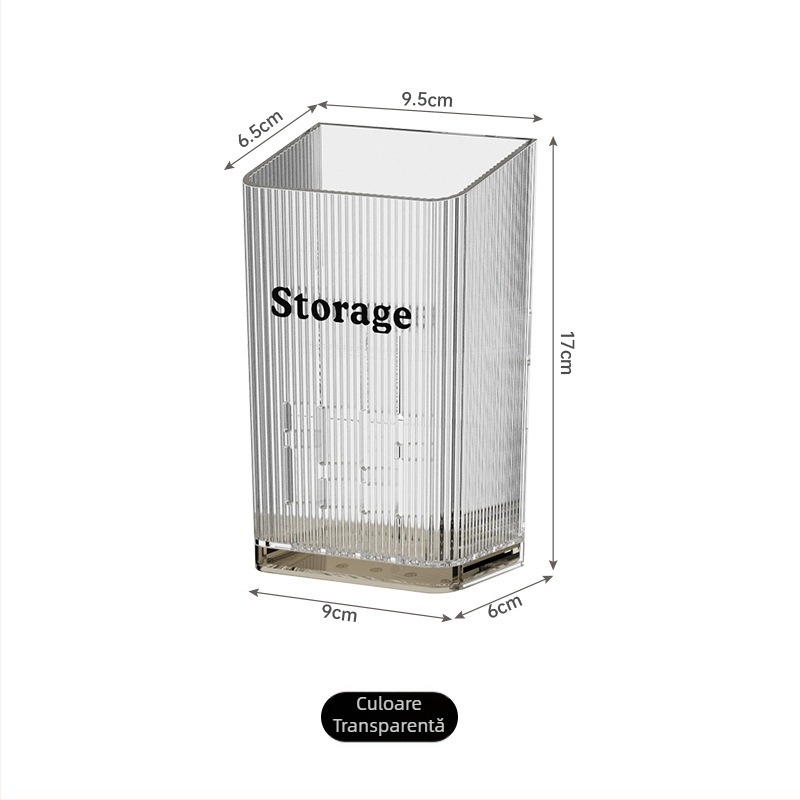 Suport de bețișoare montat pe perete, instalație fără găuri, design drenabil, material PP, organizator de bucătărie multifuncțional