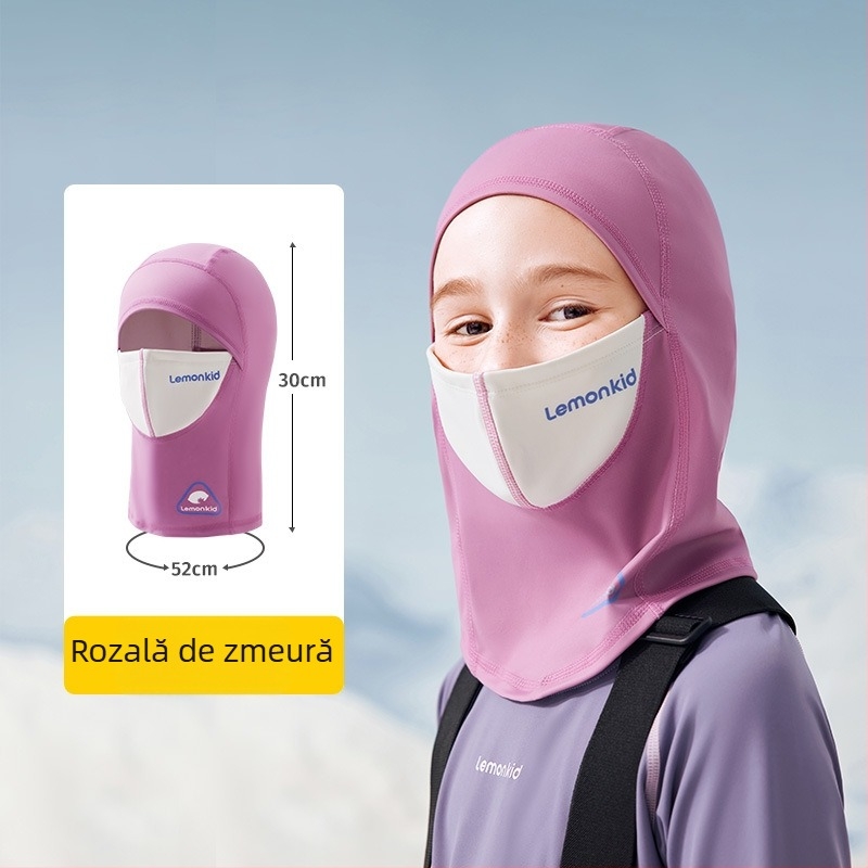 Șapcă/bandană de ski pentru copii — protecție facială, anti-vânt, călduroasă, pentru activități outdoor: ciclism și sporturi pe zăpadă; material spandex/lycra; unisex