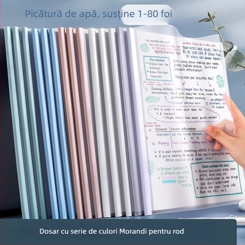 Copertă din plastic, rezistentă la apă, îngroșată, pentru depozitarea lucrărilor de examen ale elevilor