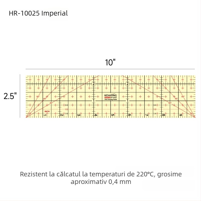 Rigla de centimetri Kolding — corp din plastic, imprimare personalizată, ambalaj 1/12/240