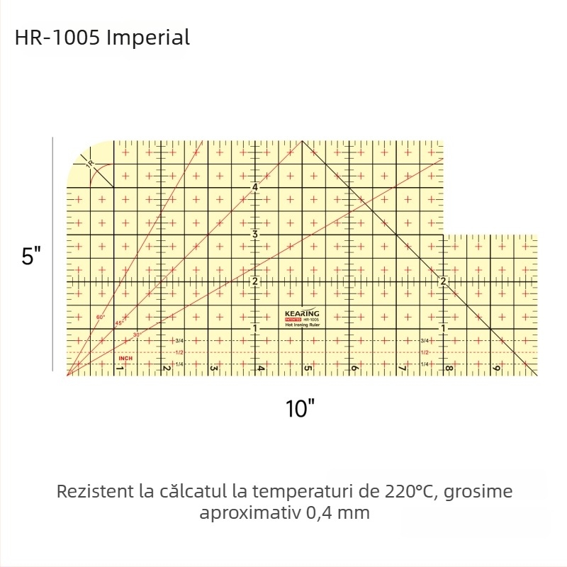 Rigla de centimetri Kolding — corp din plastic, imprimare personalizată, ambalaj 1/12/240