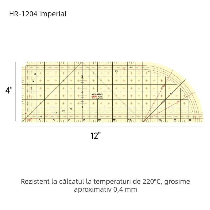 Rigla de centimetri Kolding — corp din plastic, imprimare personalizată, ambalaj 1/12/240
