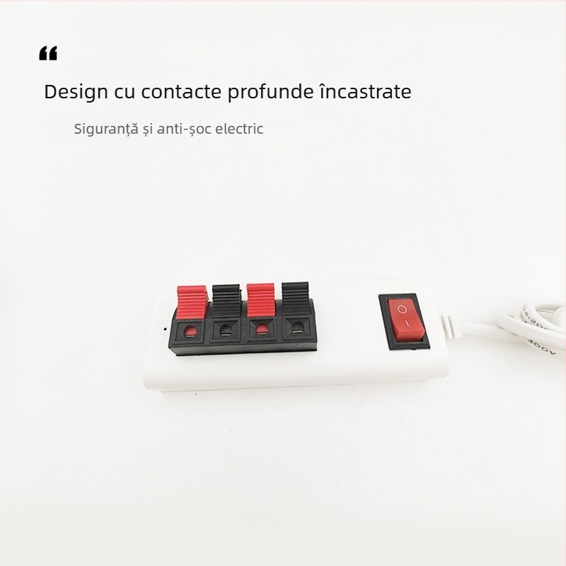 Clip de test LED pentru lămpi și spoturi – 10A, 200W, 110-240V, 100g, Corp: plastic + cablu de cupru