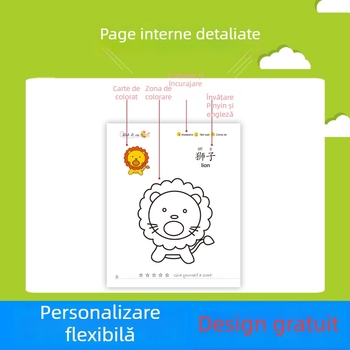 Set de colorat și desen pentru copii 3–6 ani, marca Du Le Zi, pe bază de hârtie, personalizat în funcție de desene