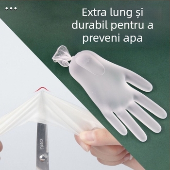 Mănuși de unică folosință din PVC, de calitate alimentară, impermeabile și rezistente la ulei, compatibile cu ecranul tactil