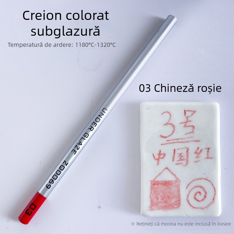 Thiaoohua Creioane subglazurate pentru pictură ceramică, creion unic; Material: culoare subglazură; Cod produs: Underglaze colored pencil (single); Utilizare: pictură ceramică