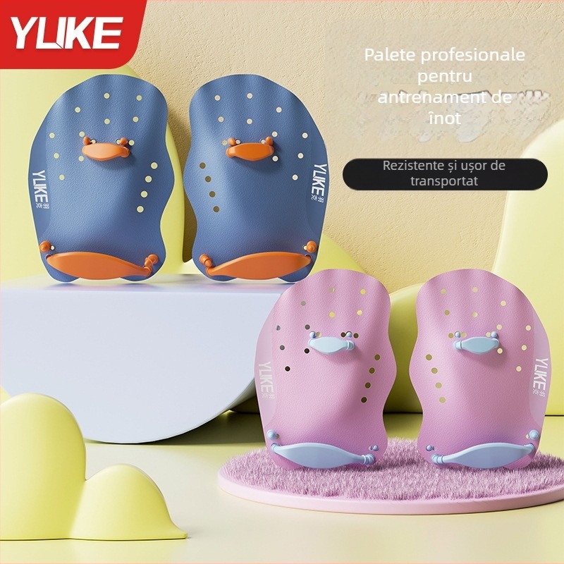 Paletă de mână pentru înot – antrenament de braț pentru stilul bras, placă din silicon pentru palmă, corp PP, marcă Yuke