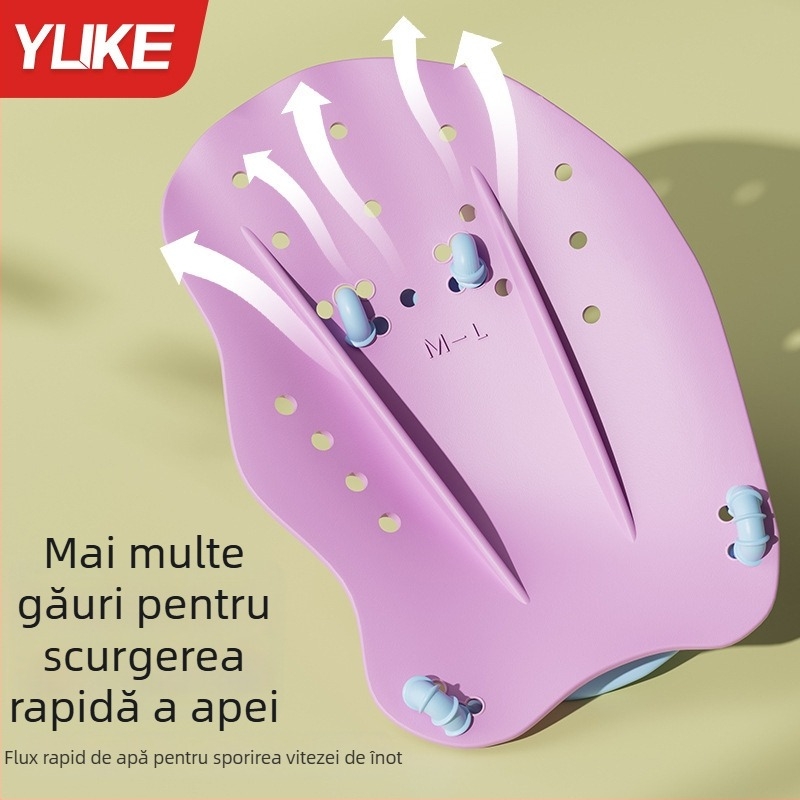 Paletă de mână pentru înot – antrenament de braț pentru stilul bras, placă din silicon pentru palmă, corp PP, marcă Yuke