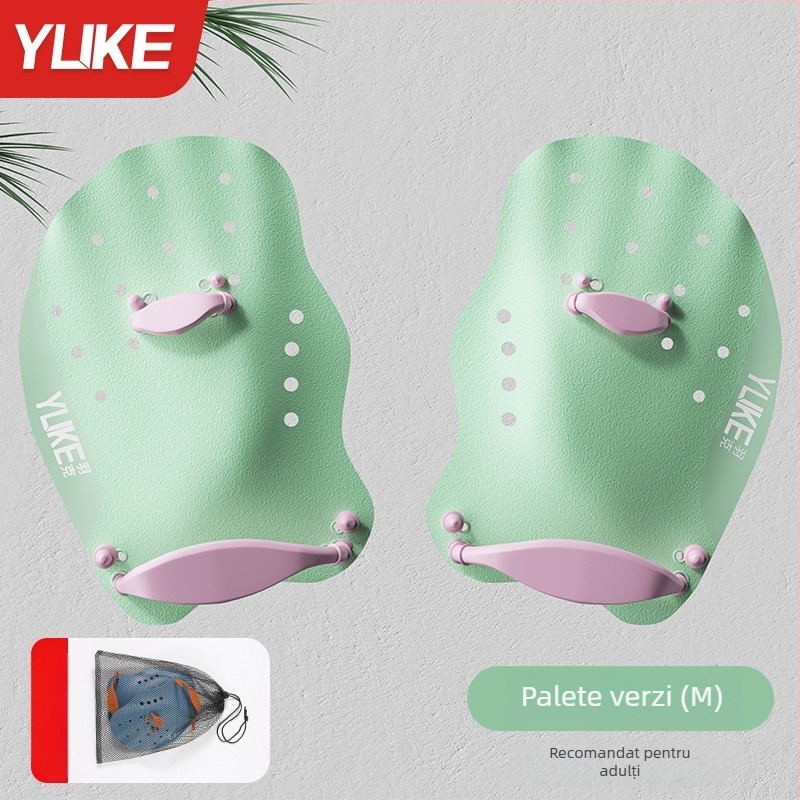 Paletă de mână pentru înot – antrenament de braț pentru stilul bras, placă din silicon pentru palmă, corp PP, marcă Yuke