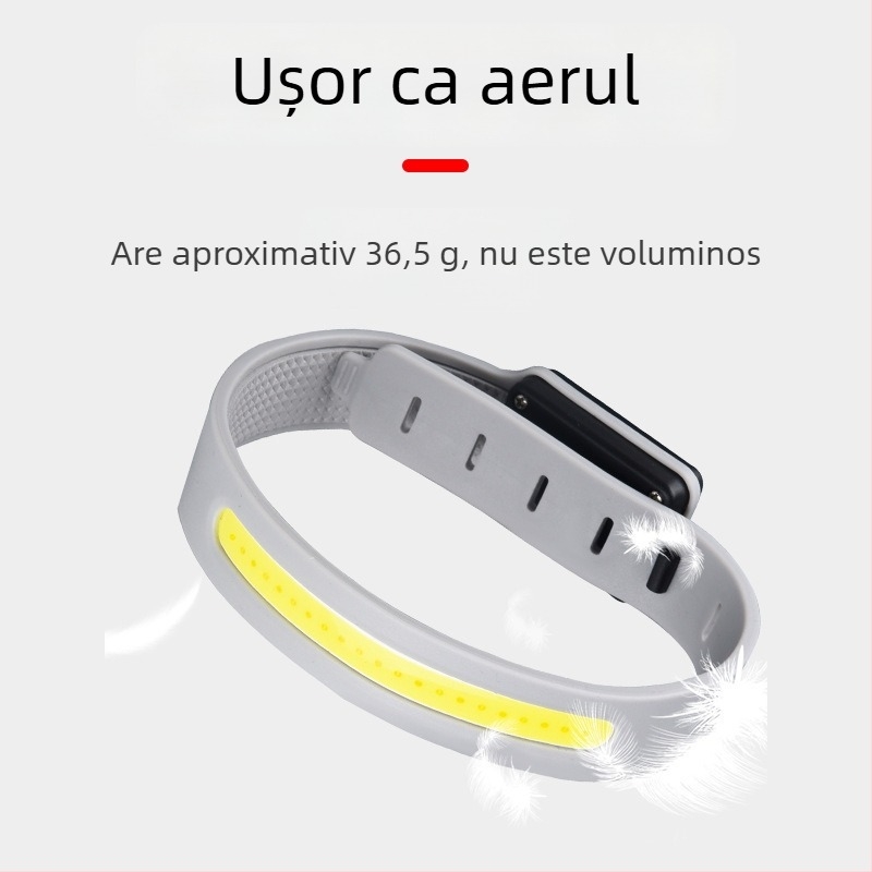 Lumină pentru încheietura mâinii pentru alergare și ciclism — impermeabilă, mini, COB 5W, 650mAh, încărcare manuală