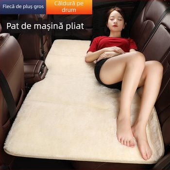 Saltea de călătorie pentru spatele mașinii, cu căptușeală fleece, pliabilă, universal pentru copii, fără umflare