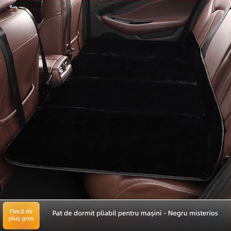 Saltea de călătorie pentru spatele mașinii, cu căptușeală fleece, pliabilă, universal pentru copii, fără umflare