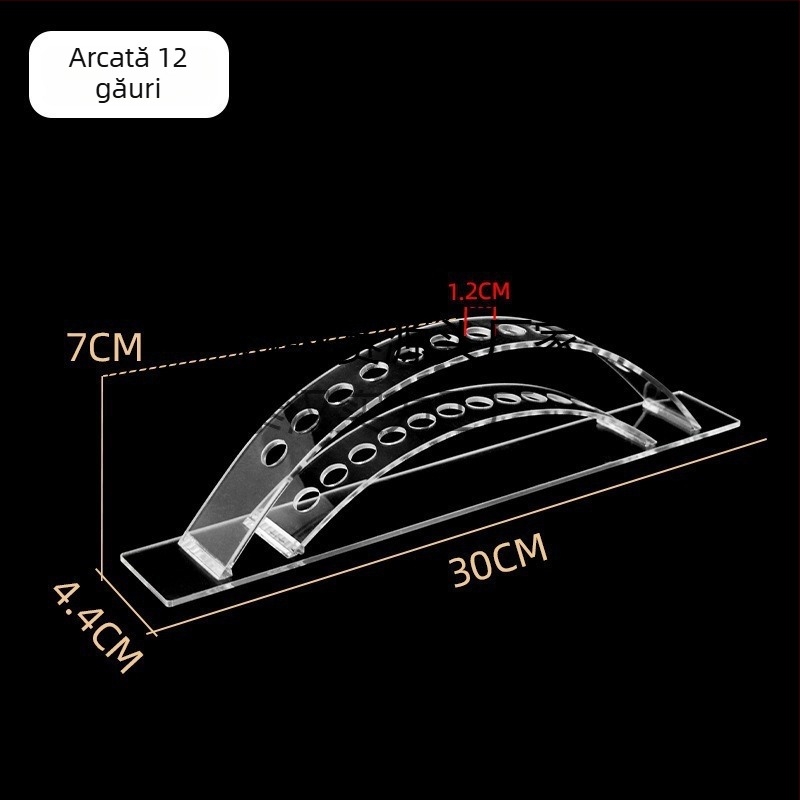 Raft acrilic pentru agrafe de păr, etajat în formă de scară, pentru magazine de papetărie