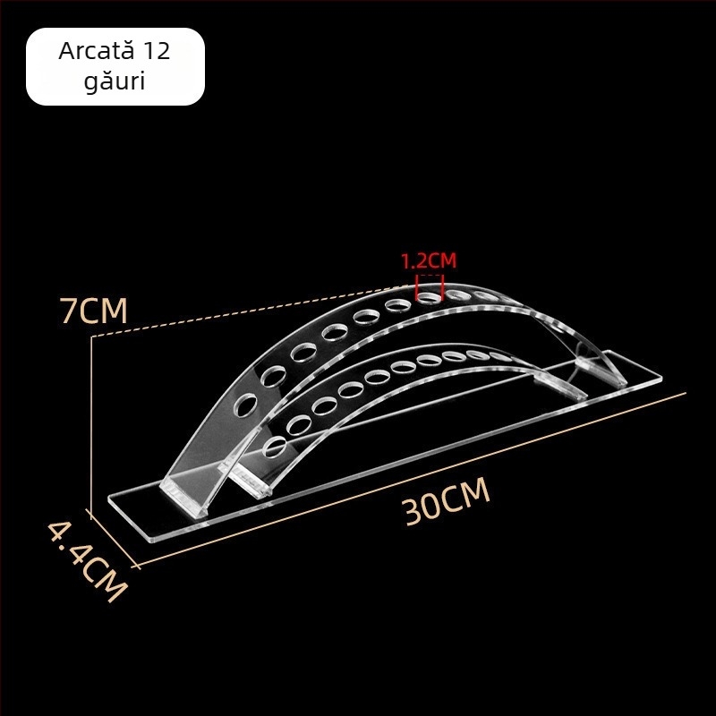 Raft acrilic pentru agrafe de păr, etajat în formă de scară, pentru magazine de papetărie