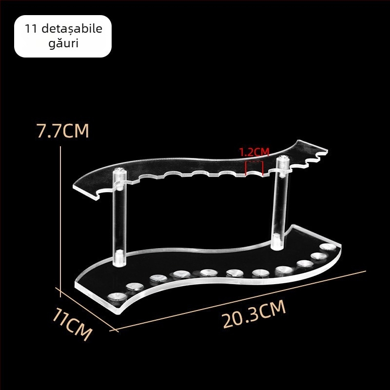 Raft acrilic pentru agrafe de păr, etajat în formă de scară, pentru magazine de papetărie