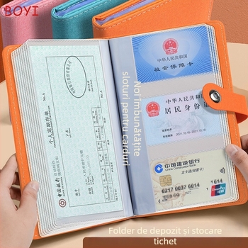 Folder de arhivă cu clips unic, piele PU, imprimare logo disponibilă