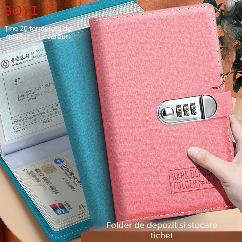 Folder de arhivă cu clips unic, piele PU, imprimare logo disponibilă