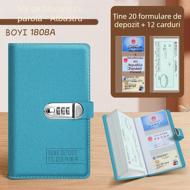 Folder de arhivă cu clips unic, piele PU, imprimare logo disponibilă