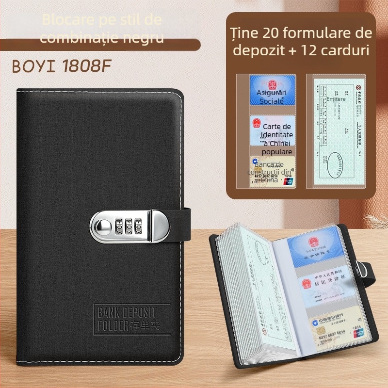 Folder de arhivă cu clips unic, piele PU, imprimare logo disponibilă