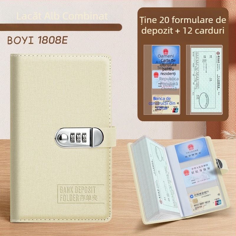 Folder de arhivă cu clips unic, piele PU, imprimare logo disponibilă