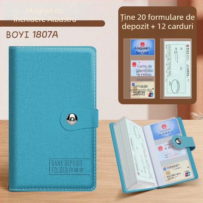 Folder de arhivă cu clips unic, piele PU, imprimare logo disponibilă