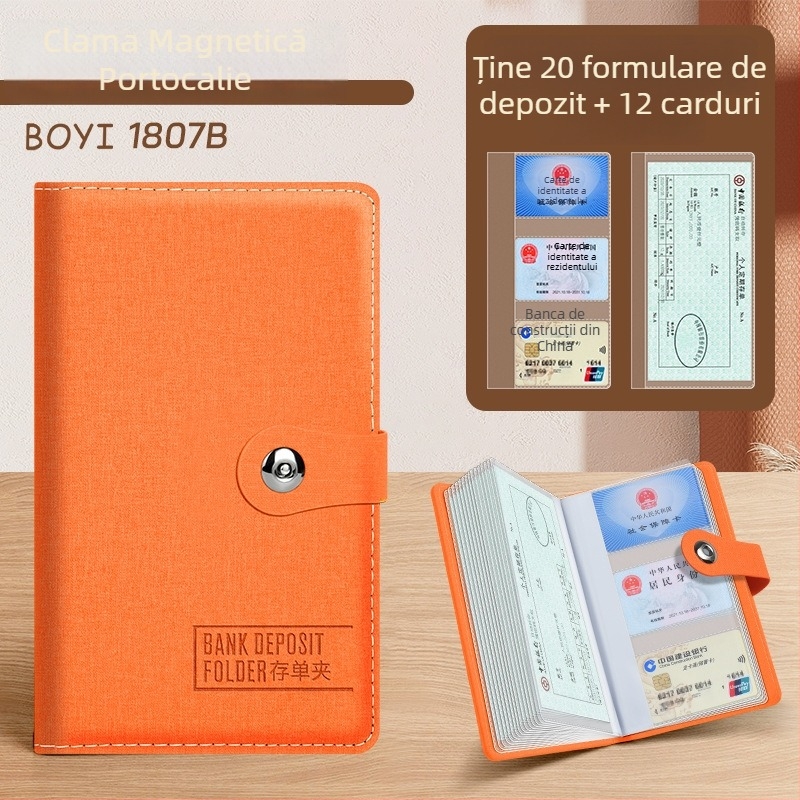 Folder de arhivă cu clips unic, piele PU, imprimare logo disponibilă