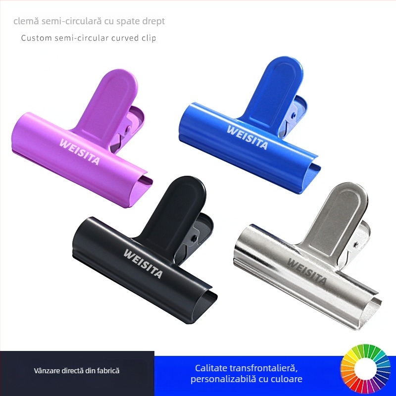 Willita Clip metalic – Multifuncțional pentru dosare, fișiere și chitanțe, cu design arc semicircular