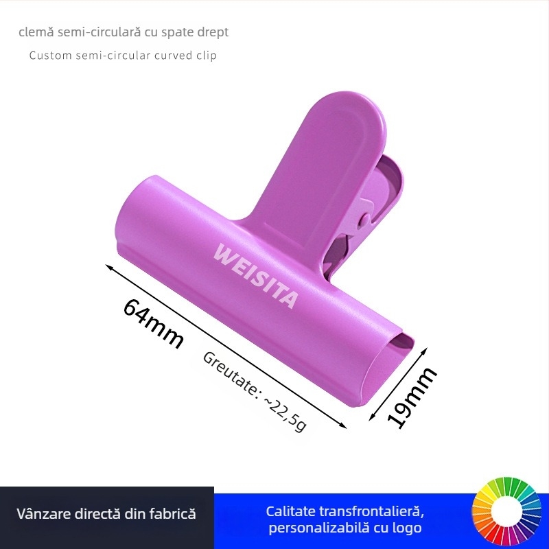 Willita Clip metalic – Multifuncțional pentru dosare, fișiere și chitanțe, cu design arc semicircular